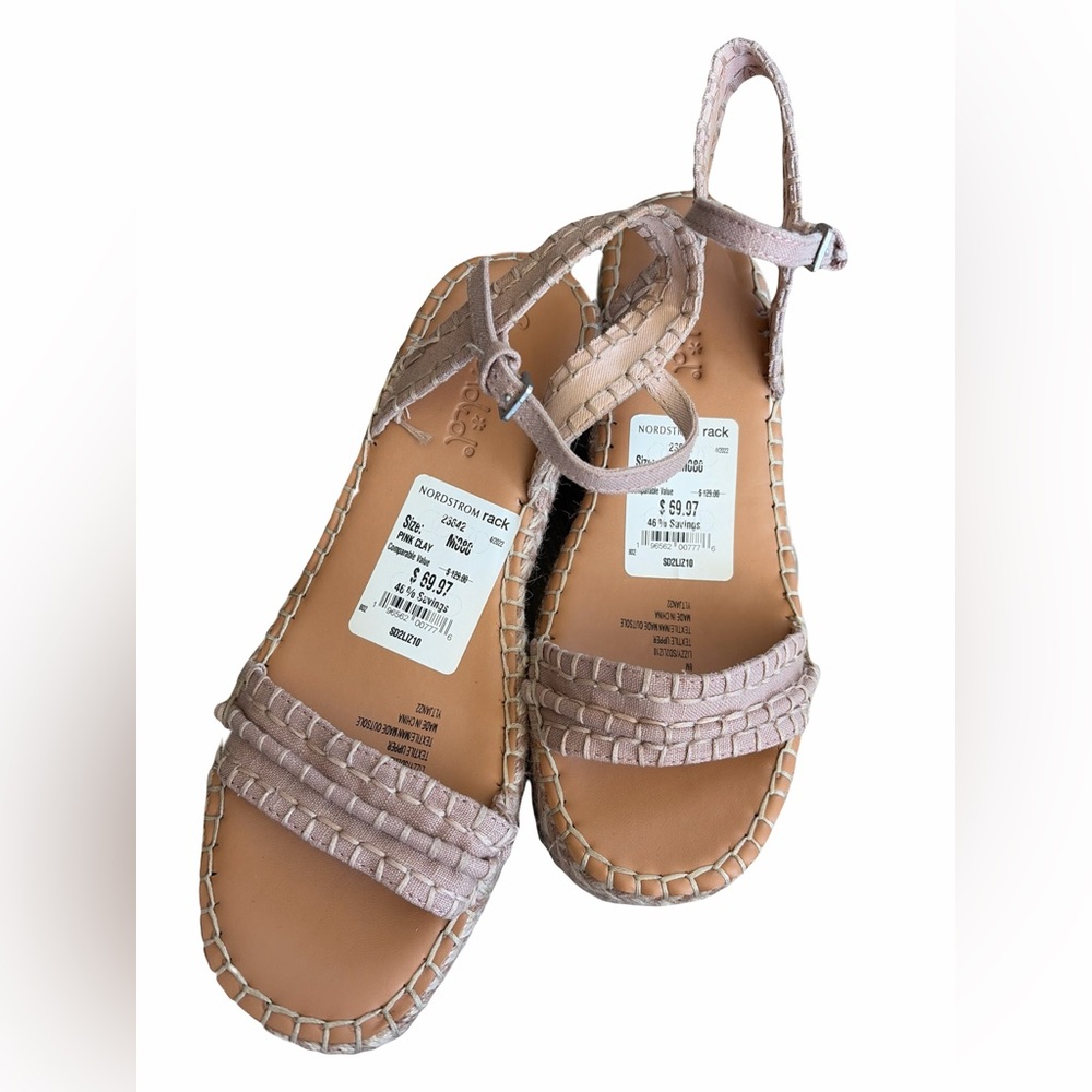 Splendid Woven Platform Espadrille Sandals - Blush Pink - Picture 2 of 4
